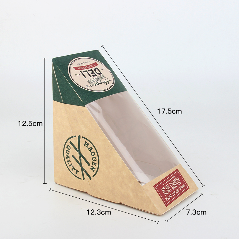 Sandwich Box-Small Sandwich Wedge Box with Window Triangular Sandwich Container - Image 5