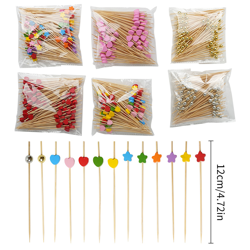 Love Heart Bamboo Pick Buffet Food Cupcake Fruit Cocktail Fork Dessert Salad Stick For Picnic Wedding Party Home Supplies - Image 5