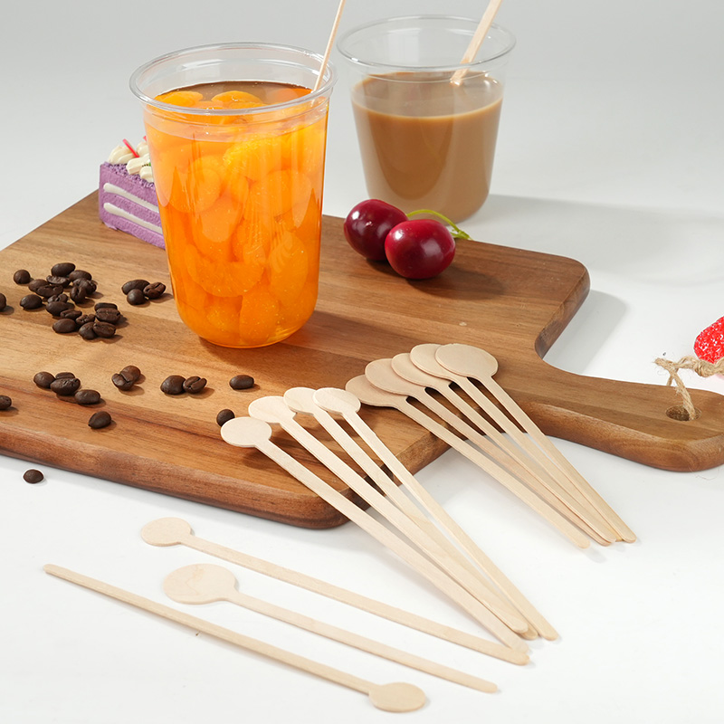 100PCS Single Packaged Coffee Stirrer Sticks Disposable Wooden Coffee Stirrers Ice Cream Hot Cold Drinking Stir Popsicle - Image 3