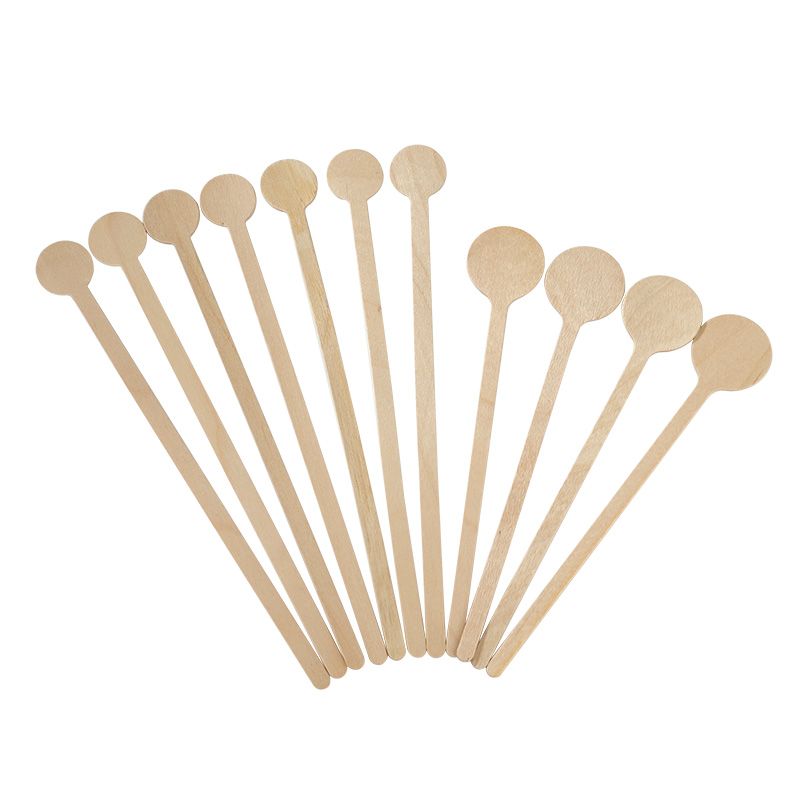 100PCS Single Packaged Coffee Stirrer Sticks Disposable Wooden Coffee Stirrers Ice Cream Hot Cold Drinking Stir Popsicle - Image 6