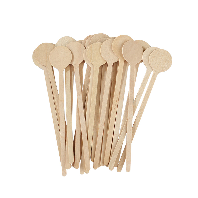 100PCS Single Packaged Coffee Stirrer Sticks Disposable Wooden Coffee Stirrers Ice Cream Hot Cold Drinking Stir Popsicle - Image 7