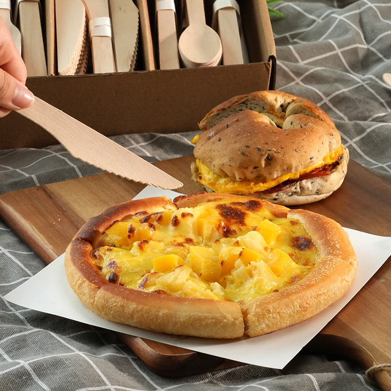 Ready Bulk Eco-Friendly Birch Wood Biodegradable 160mm Wooden Cutlery Set Disposable Wooden Tableware Sets - Image 5