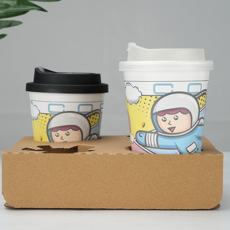 Uchampak Coffee Home Office Disposable Paper Cup High-end Double-layer Thick Children's Cartoon Cute - Image 7