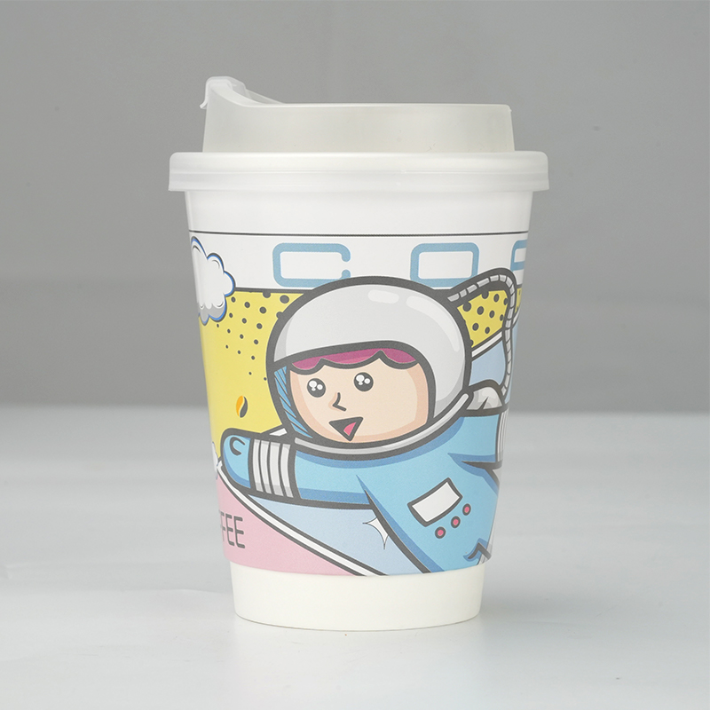 Uchampak Coffee Home Office Disposable Paper Cup High-end Double-layer Thick Children's Cartoon Cute - Image 9