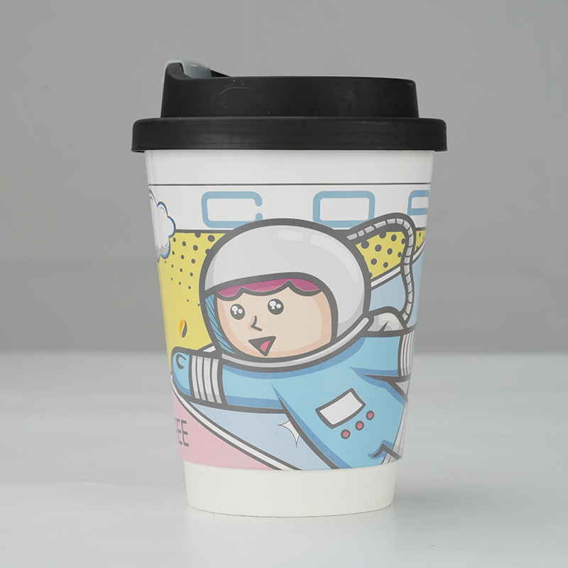 Uchampak Coffee Home Office Disposable Paper Cup High-end Double-layer Thick Children's Cartoon Cute - Image 10