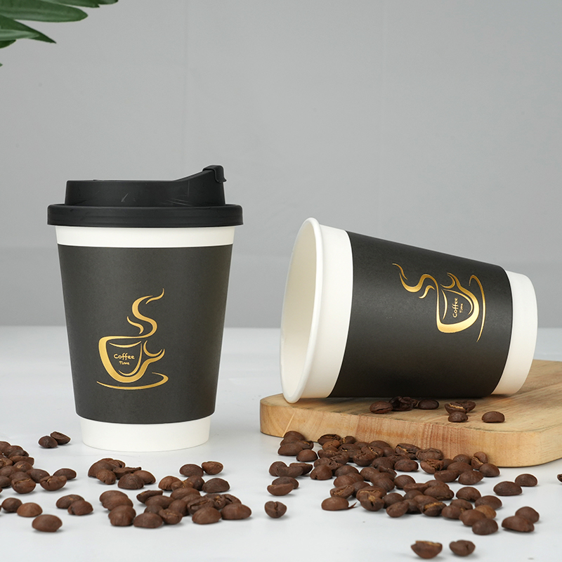 Coffee home office disposable paper cup stamping business double layer thick