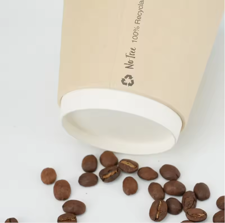 Double wall bamboo pulp paper cup color hot stamping logo all 8/10/12/16 oz coffee paper cup - Image 5