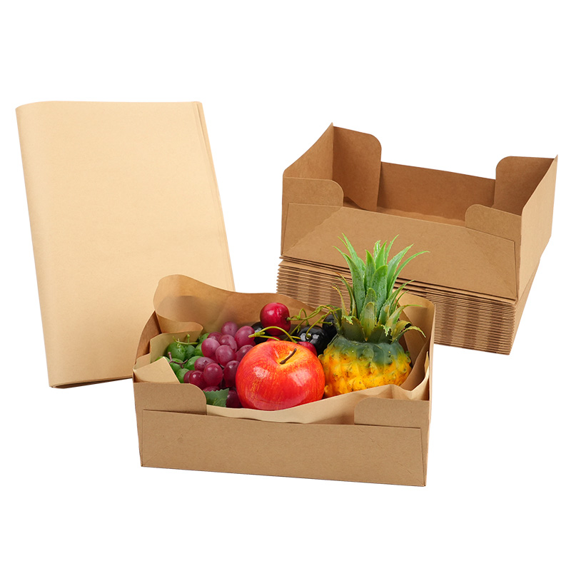 Takeaway Food Trays with Cup Holder Paper Snack Container With Oilproof Paper Takeaway Box French Fries Tray Disposable Kraft Paper Snack Box Food Trays - Image 4