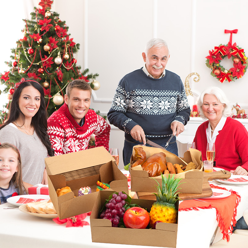 Takeaway Food Trays with Cup Holder Paper Snack Container With Oilproof Paper Takeaway Box French Fries Tray Disposable Kraft Paper Snack Box Food Trays - Image 12