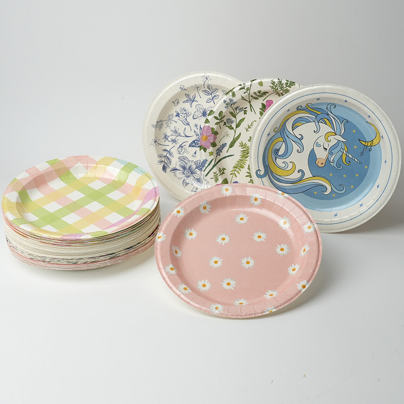 Party Paper Plates Disposable Paper Plate Trays Birthday Wedding Party Tableware Baby Shower Disposable Tableware - Image 3