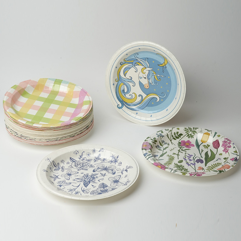 Party Paper Plates Disposable Paper Plate Trays Birthday Wedding Party Tableware Baby Shower Disposable Tableware - Image 7