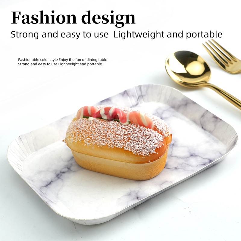 Disposable marble plate cookie tray party tray wedding birthday paper tray&plate - Image 5