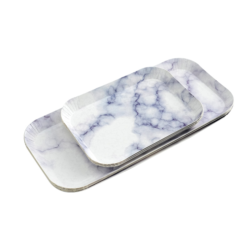 Disposable marble plate cookie tray party tray wedding birthday paper tray&plate - Image 7