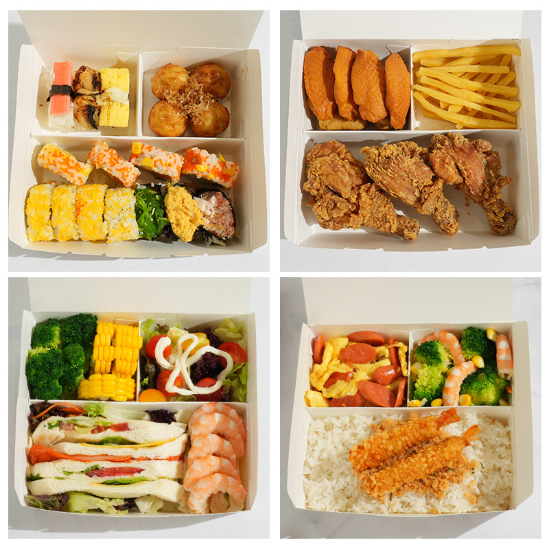 Uchampak Wholesale Paper Food Boxes with Compartments – Disposable Takeout Packaging - Image 4