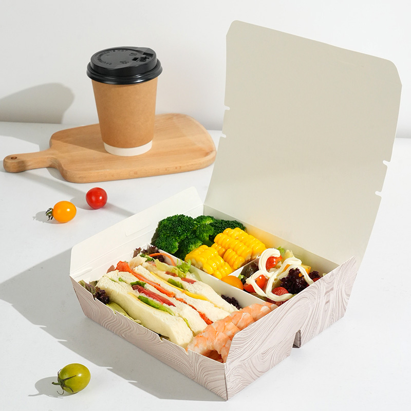 Uchampak Wholesale Paper Food Boxes with Compartments – Disposable Takeout Packaging - Image 6