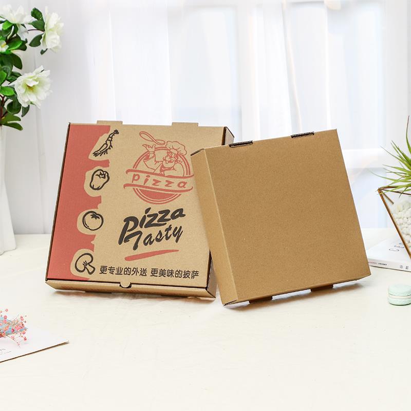 Custom Printed Pizza Box Kraft Paper Corrugated Pizza Takeaway Box