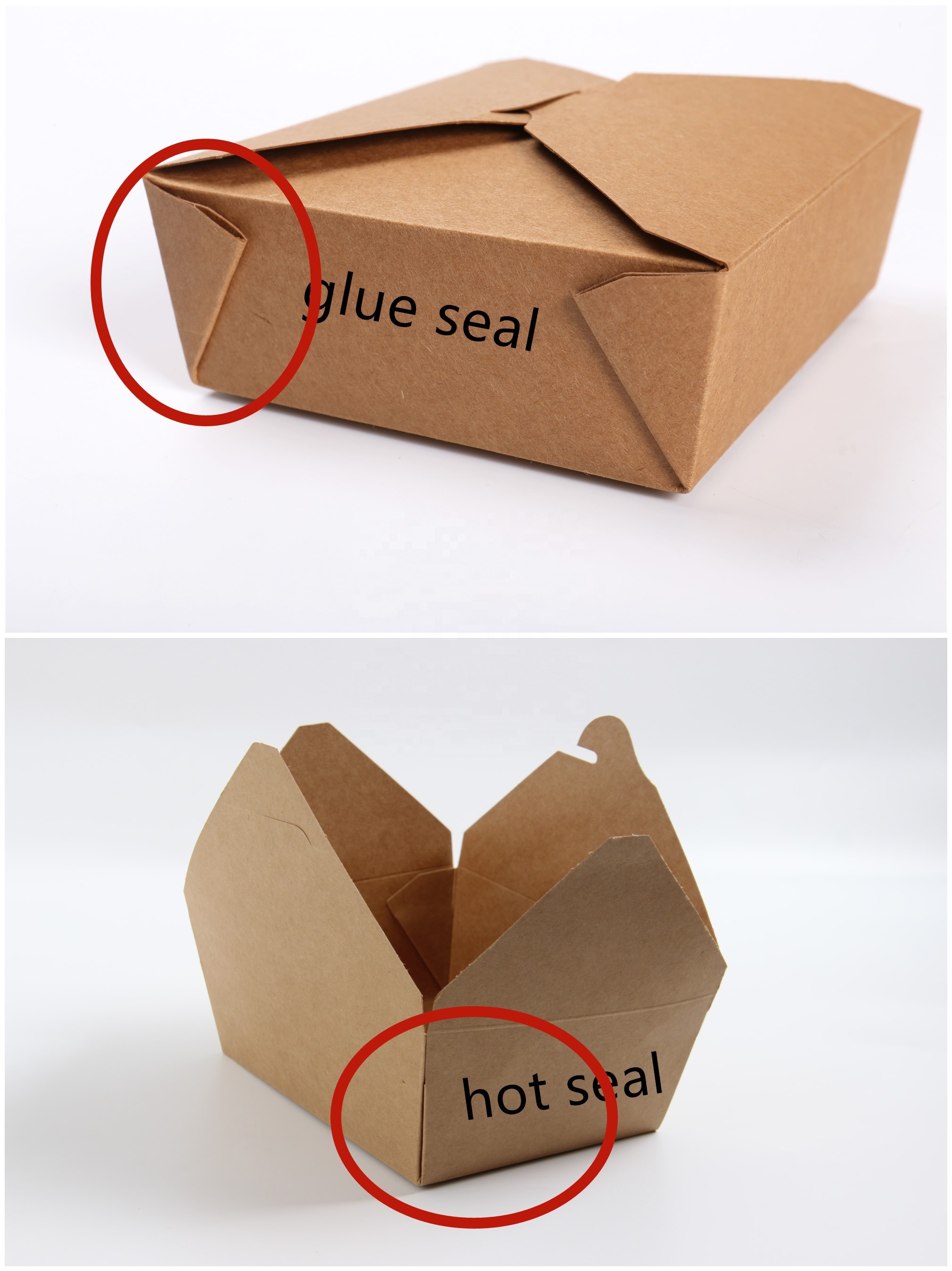 Uchampak - Custom Fast Delivery Takeaway Recycled Cardboard Containers Disposable Food Paper Packaging Box - Image 4