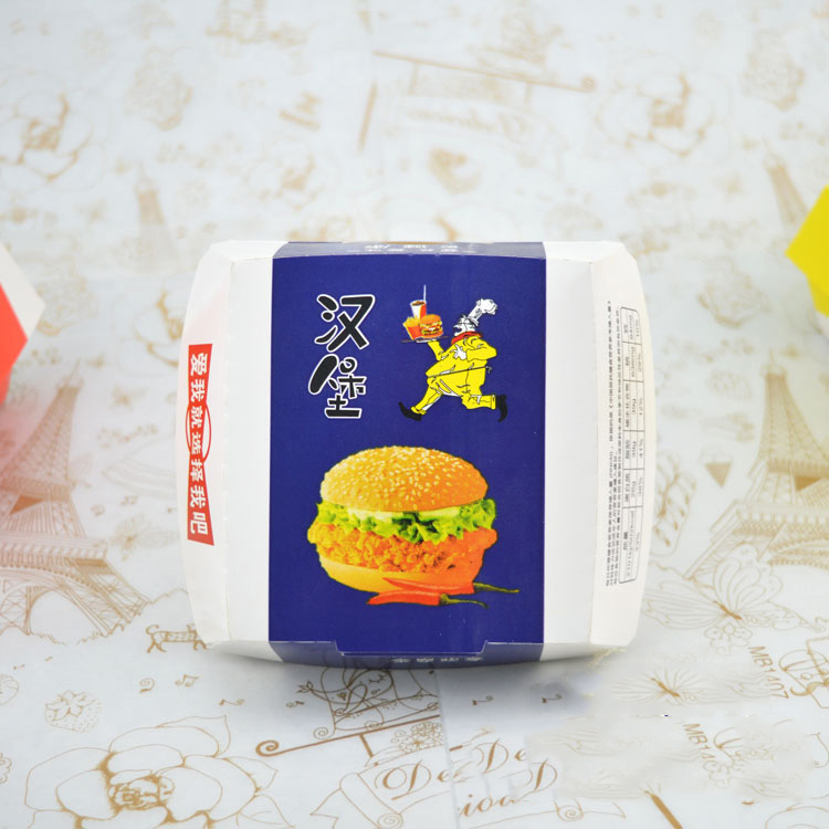 Custom Takeaway Burger Packaging Biodegradable Burger Take Away Food Box