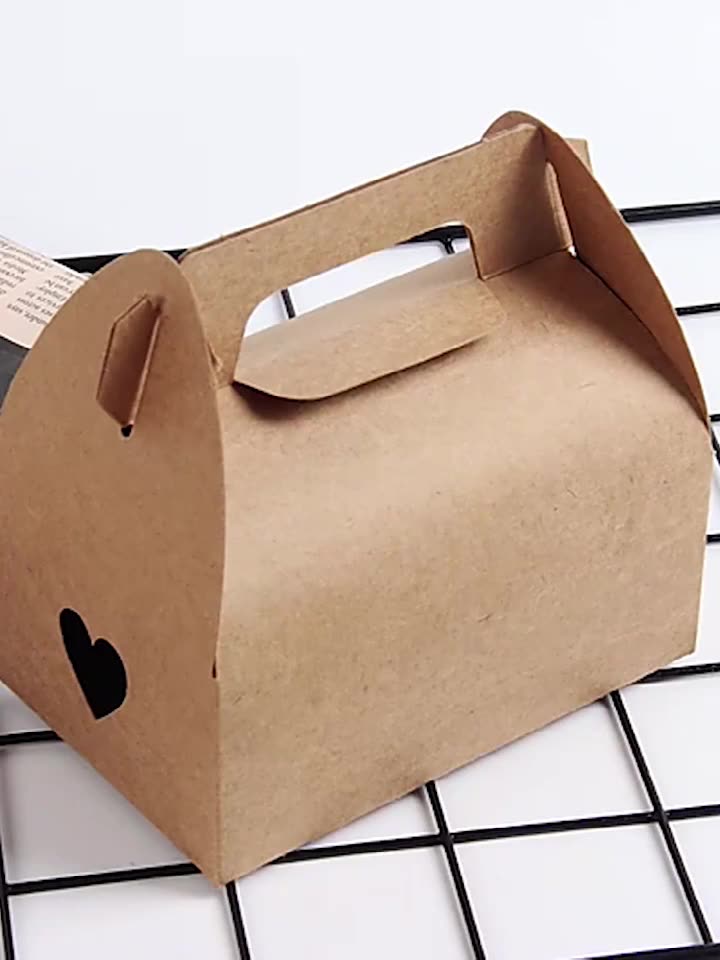 Uchampak - Party Box Custom Box Packaging Design for Cake with handles cake boxes size color customized Bio Box