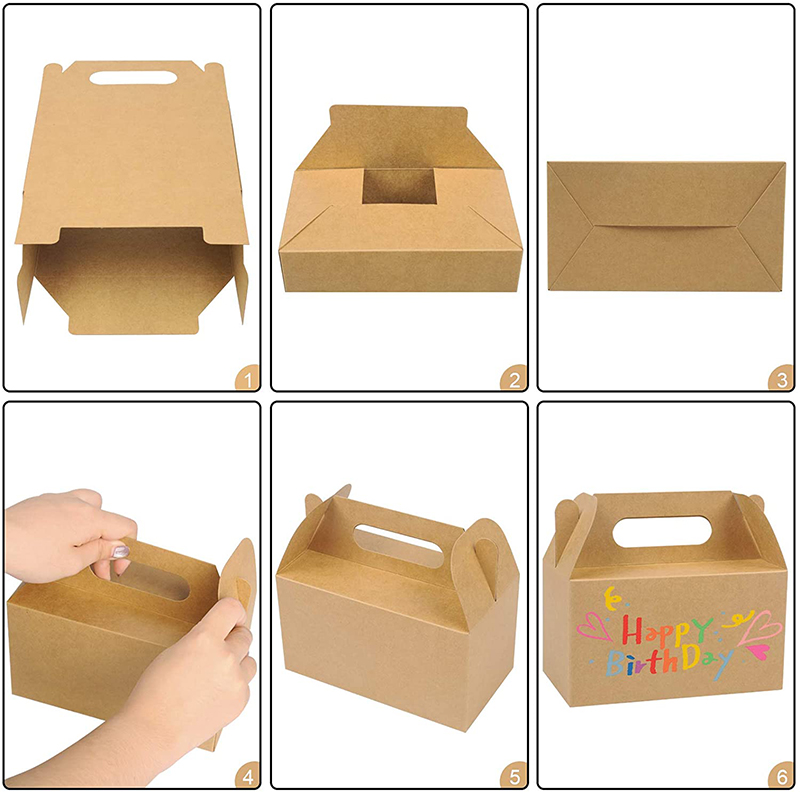Uchampak - Party Box Custom Box Packaging Design for Cake with handles cake boxes size color customized Bio Box - Image 3