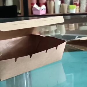 Uchampak - Take Out Foldable Food Container,Food To Go Box Leak Grease Resistant Disposable Cardboard Lunch Box for Catering Bio Box3