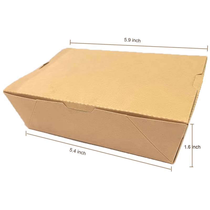 Uchampak - Sushi container, disposable kraft paper takeaway box with transparent lid food container Bio Box - Image 7