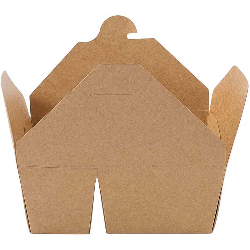 Uchampak - Compostable Eco Friendly Food Grade Recycle Fold-To-Go Paper To Go Boxes Folded Paper Container Custom Color Bio Box - Image 6