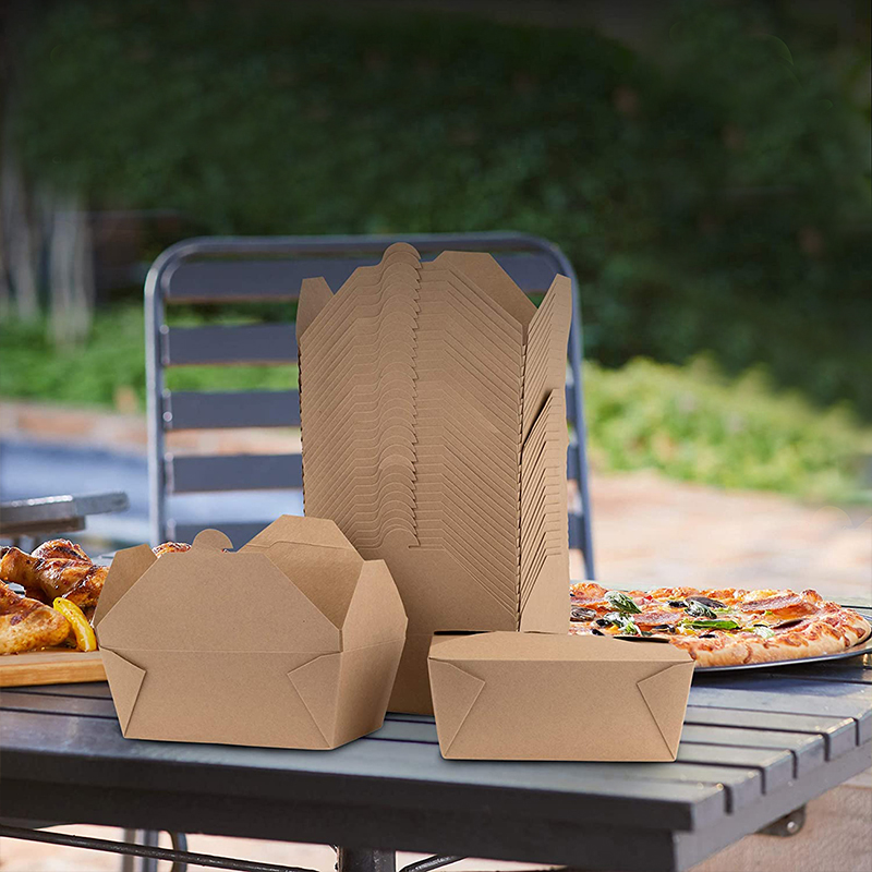 Uchampak - Cheap Cardboard Paper Take Away Box Paper Bowls Recyclable Fold-To-Go Paper Box Bio Box - Image 4