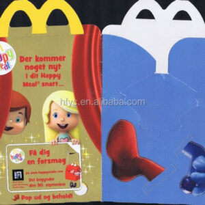 Uchampak - OEM Factory supplier happy meal b box for fast food packaging Window & Foldable Pak