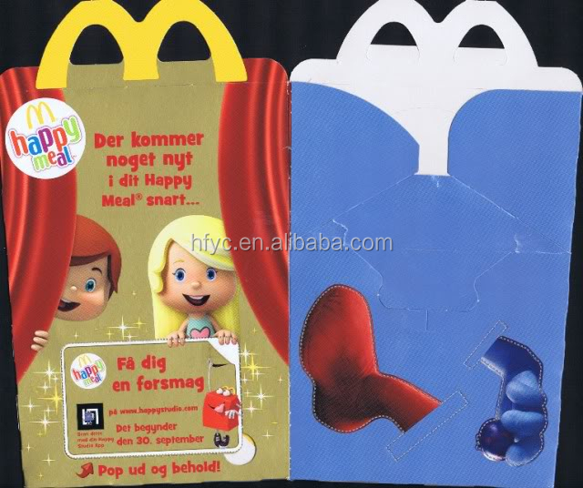 Uchampak - OEM Factory supplier happy meal b box for fast food packaging Window & Foldable Pak