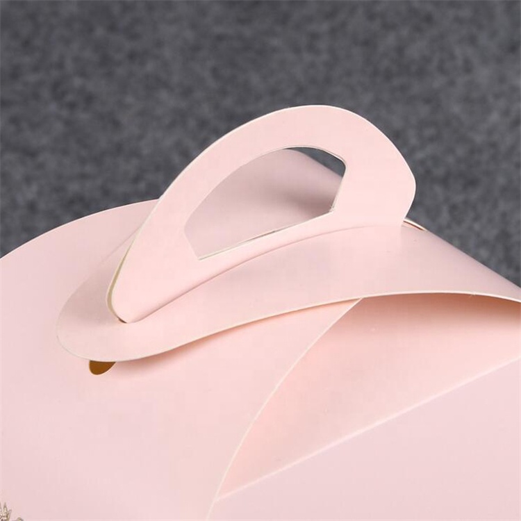 Uchampak - Pink printed small wedding cake boxes for folding paper Window & Foldable Pak - Image 3