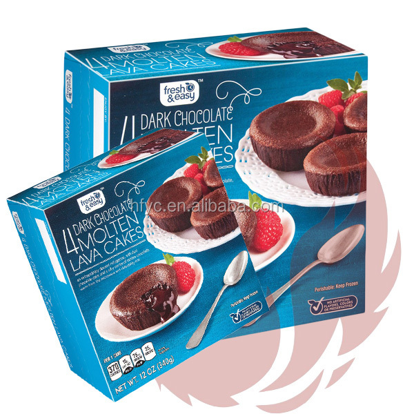Uchampak - custom retail packaging boxes for frozen chocolate fondant Window & Foldable Pak