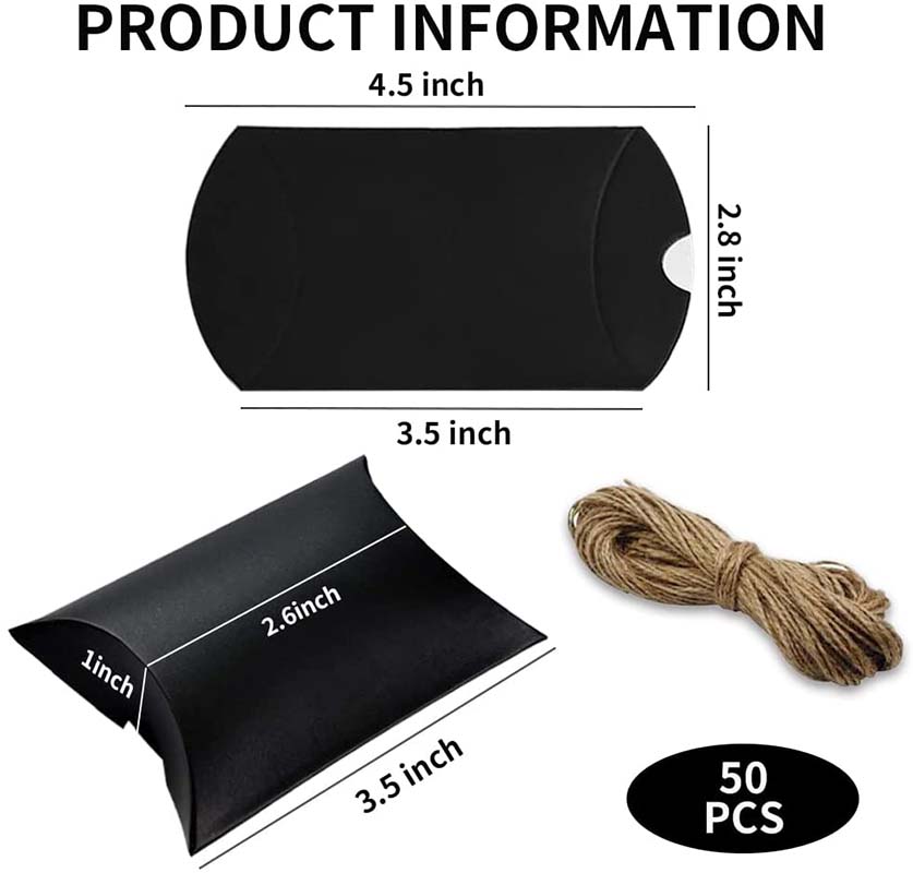 Uchampak - Black Boxes Small Gift Boxes, 3.5 x 2.8 Inches Mini Favor Boxes for Packaging Small Business - Image 3