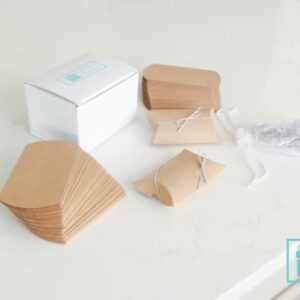 Uchampak- Kraft Pillow Boxes Gift Boxes, Mini Favor Boxes for Packaging Small Business Jewelry Window & Foldable Pak