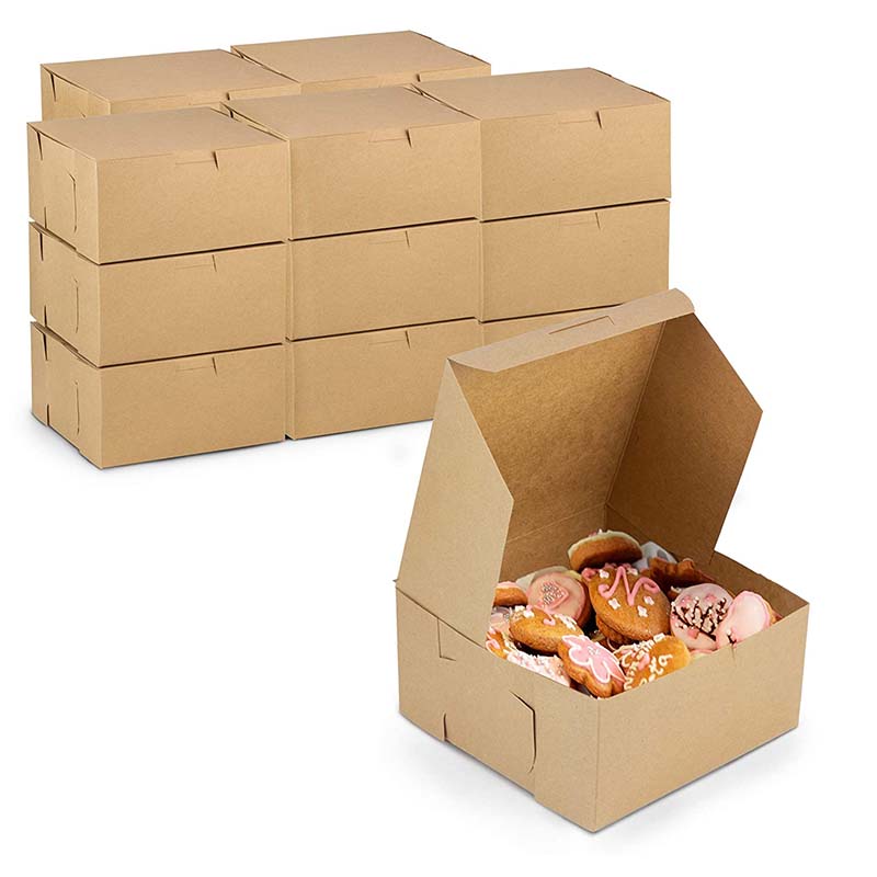 Uchampak- Paper Take Out Containers, Kraft Lunch Meal Food Boxes, Disposable Storage to Go Packaging Microwave Safe Leak