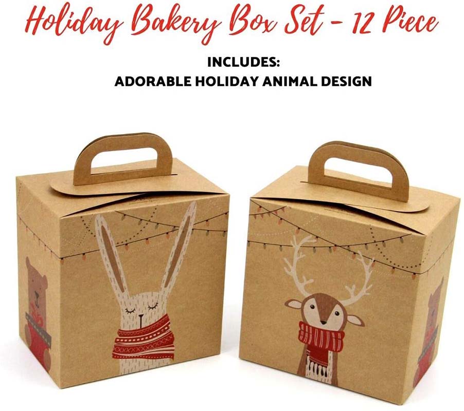 Uchampak- Cookie Boxes with Windows for Pies, Pastries, Smash Hearts, Strawberries and Muffins Window & Foldable Pak - Image 5