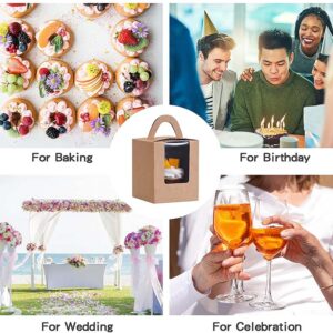 Uchampak - salad and light food Recyclable paper baking box natural disposable biscuit box for cake, sushi