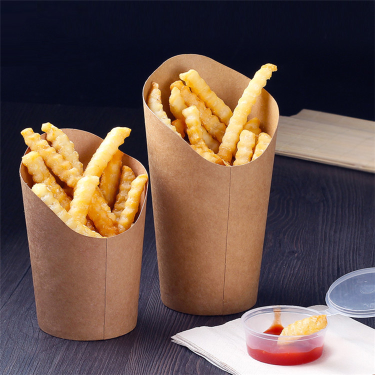Uchampak - Special shape cylindrical paper french fries box Single wall cup - Image 4