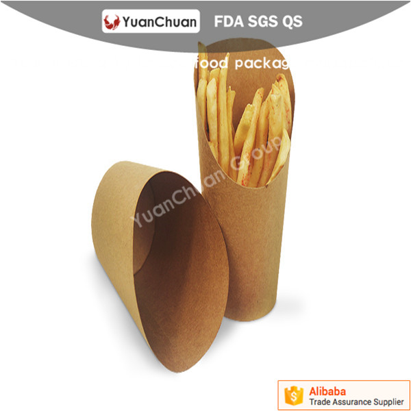Uchampak - Disposable kraft paper cup French fries boxes Single wall cup - Image 4