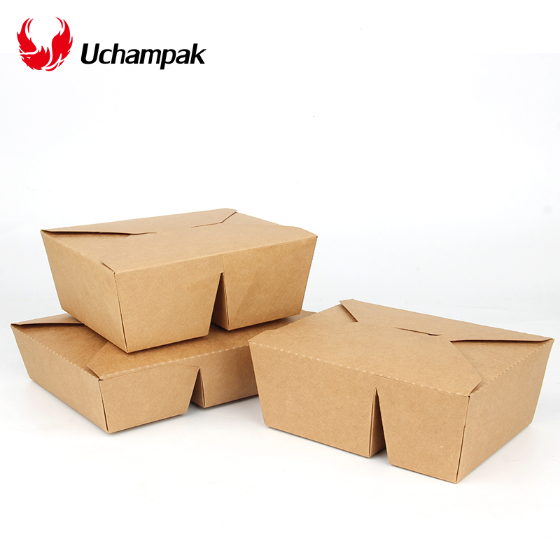 Uchampak-Customized Take Away Compartment Paper Food Box