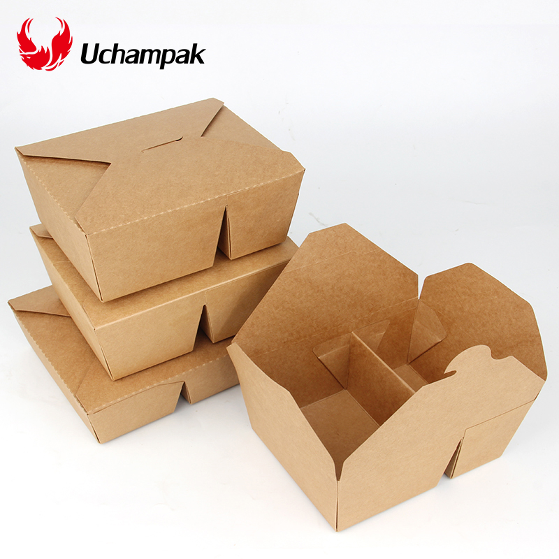 Uchampak-Customized Take Away Compartment Paper Food Box - Image 3
