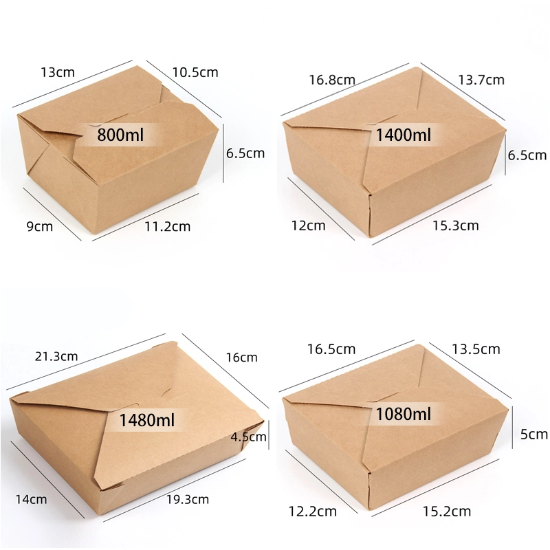 Uchampak-manufacture for take away food box disposable paper box for salad/noodles/snacks/fried food