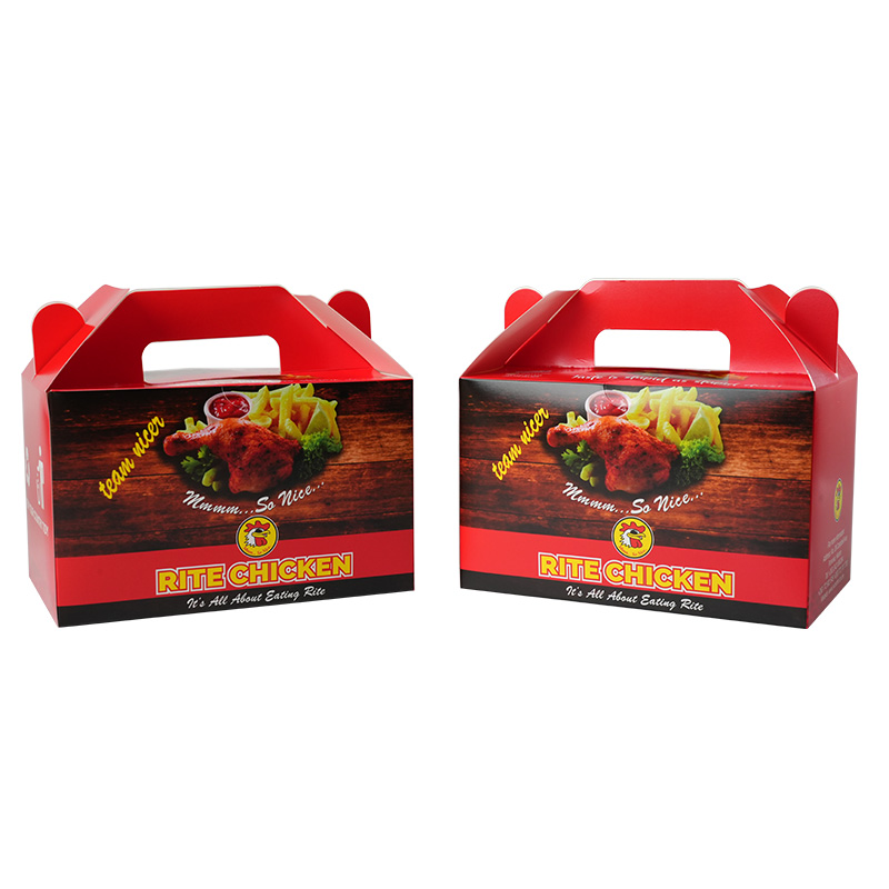 Uchampak-Custom Food Grade Chicken burger box packaging disposable take away fried chicken packaging boxes - Image 3