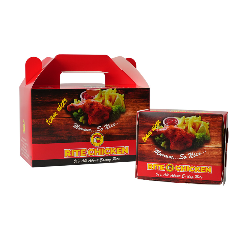 Uchampak-Custom Food Grade Chicken burger box packaging disposable take away fried chicken packaging boxes - Image 5