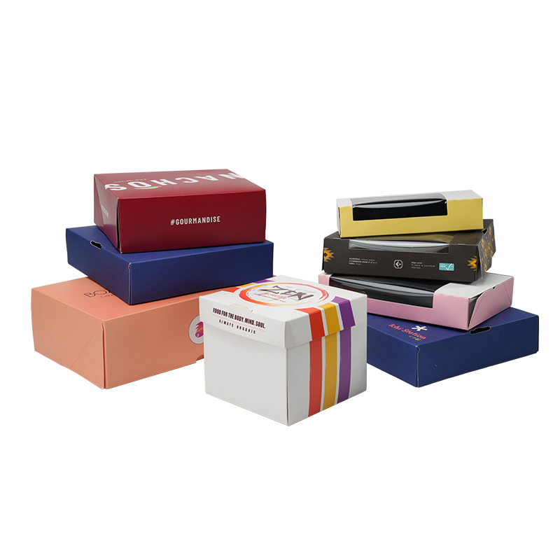 Factory custom double side printing Disposable Kraft Paper Fast Food Box cake bread Takeaway Food Packaging with Window - Image 3