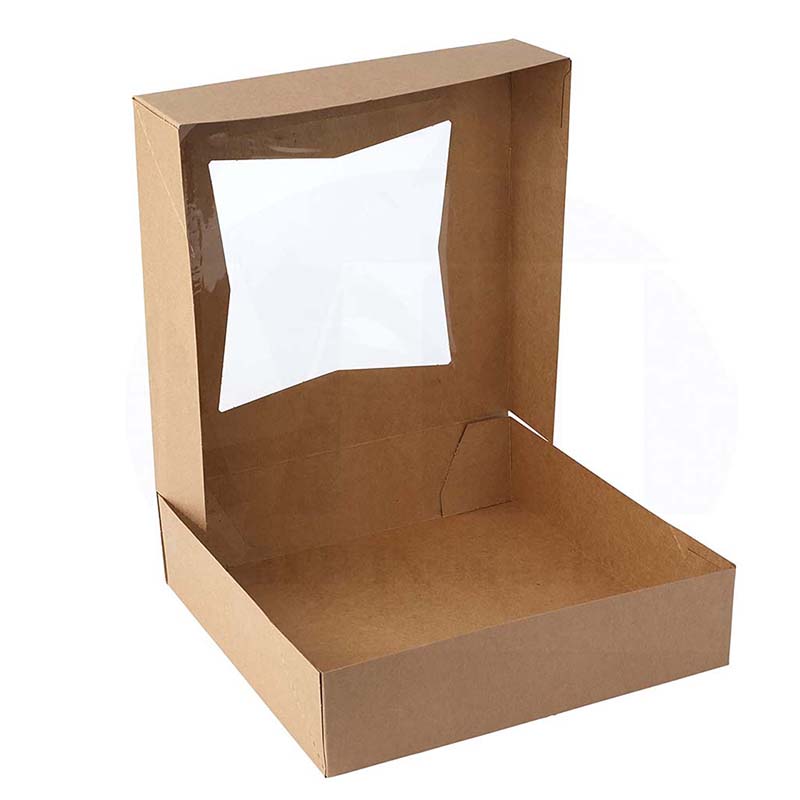 Uchampak - Take Out Food Container,Kraft Brown Paper Food To Go Box Leak Grease Resistant Disposable Cardboard Lunch Box for Catering Bio Box1