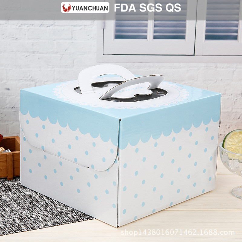 Uchampak - Hot sale PET window cake box with handle Window & Foldable Pak