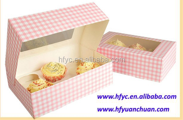 Uchampak- Custom Packing Bento Food Cupcake Chocolate Paper Cake Box Window & Foldable Pak - Image 4