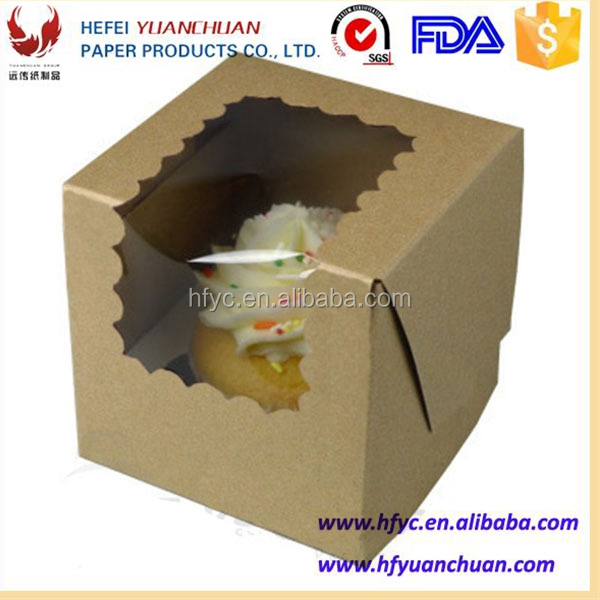 Uchampak - White Single Cheap Cupcake Box For Sale Wholesale With Window And Insert Window & Foldable Pak - Image 6