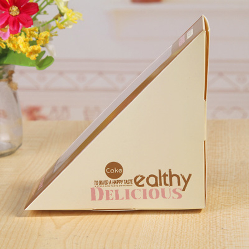 Uchampak - Custom printed triangle sandwich paper packaging box with window Window & Foldable Pak - Image 4